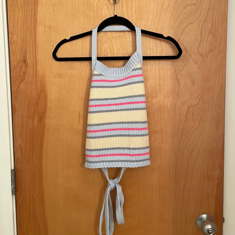 Open Back Knit Top